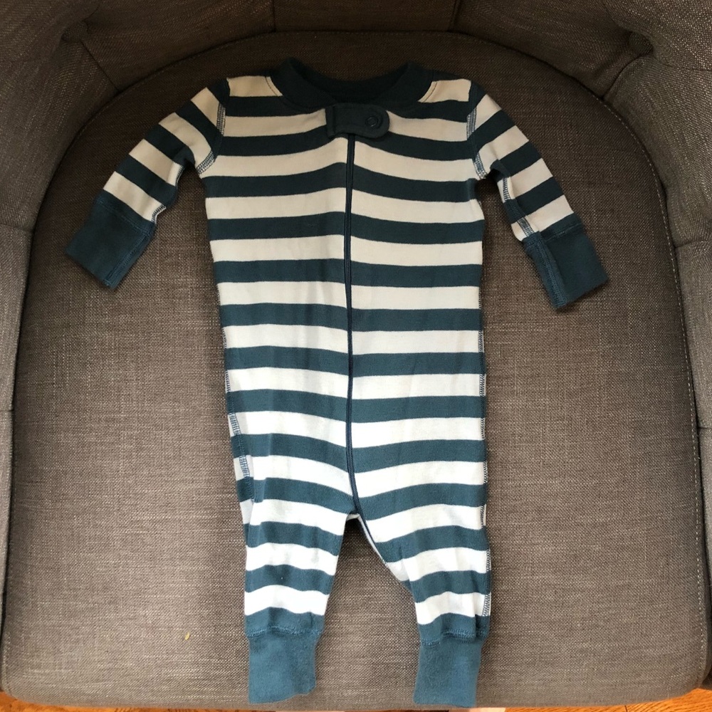 Hanna Andersson striped pajamas.